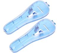 Mikikit Estuche Protector Caja de Almacenamiento Segura para de Viaje Maquinillas de Afeitar 2 Piezas, Color Azul Estuche Portátil para Afeitadoras Manuales para Cuidado Personal