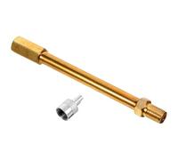 Mikikit Extensor de Válvula de Neumático de Cobre Capuchón Plateado Prolongador de Válvula para Inflado de Neumáticos de Automóviles Motocicletas y Bicicletas Accesorio de Alta
