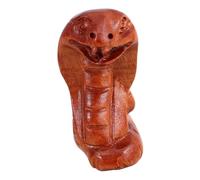 Mikikit Figurilla de Serpiente de Madera Realista Decoración para Estantería y Hogar Adorno Feng Shui para Año Serpiente Seguro con Redondeados para Jardín y Enseñanza