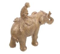 Mikikit Figurita Resina Decorativa Mono Montando Elefante Escultura Hogar Oficina Escritorio Estable para Estantería Televisión