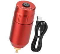 Mikikit Fuente De Alimentación Para Tatuajes Usb Roja 1 Unidad Regulador De Voltaje Pantalla Digital Para Artistas Del Tatuaje Profesional Inalámbrico