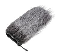 Mikikit Funda Antiviento para Micrófono de 18 CM Cubierta Peluda Gris- para Parabrisas Silenciador de Viento para Grabación en Exteriores Protección Eficaz contra Ruido y Viento