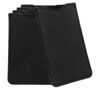 Mikikit Funda para Peine de Pu Negra Cruzada 5 Piezas, Estuche Blando Corto para Viaje, Protección Antiarañazos para Mujer y Uso Diario