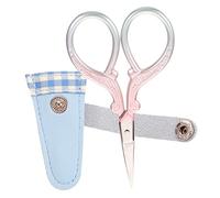 Mikikit Funda Protectora para Tijeras de Cuero con Tijeras Inoxidable Ergonómica y para Costura Bordado y Manualidades DIY