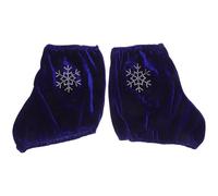 Mikikit Fundas para Botas de Patinaje Artístico con Brillo y Protección Cómoda para Botas Medianas Cubre Patines de Hielo y Roller con Diseño Azul con Pedrería para Adultos