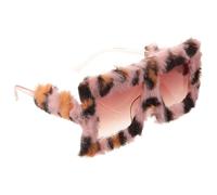 Mikikit Gafas de Sol Peludas para Mujer, Diseño Gato Divertido, Color Leopardo, Accesorio de Fiesta y Festivales, Gafas de Sol Geniales para Adultos, Lentes Ligeros y Cómodos