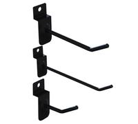 Mikikit Gancho para Tablero Perforado de Metal Negro 3 Piezas, Diseño Práctico y Fácil de Instalar para Estantes en Tienda o Casa