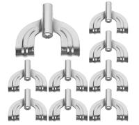Mikikit Ganchos de Garra para Montaje de Instrumento de Percusión de Metal 10 Piezas en Color Plateado Accesorio de Repuesto para Bombo y Caja Piezas para Reparación de Instrumentos de