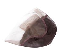 Mikikit Gorra para Peluca Encaje Frontal y Malla Transpirable Ajustable en Marrón Oscuro, Recomendada para Confección y Mantenimiento de Pelucas