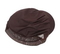 Mikikit Gorro Antipolvo de Trabajo para Taller, Gorro de Cocina Unisex de Malla Transpirable y Tela Café, Ajustable para Uso Industrial y Servicio de Alimentos, Protección Cómoda Todo
