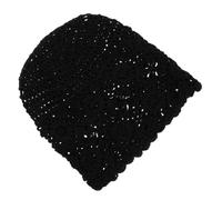 Mikikit Gorro Turbante De Algodón Transpirable Para Mujer Negro, Estilo Étnico, Cómodo y Ajustable, Adecuado Para Quimioterapia y Uso Diario, Talla Única, Para Cabello Corto y Largo