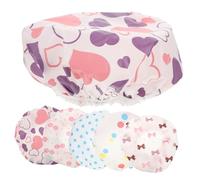 Mikikit Gorros De Ducha Para Niños 6 Piezas Tamaño Ajustable Impermeables Diseño Infantil Baño y Ducha Uso Diario Colores Surtidos