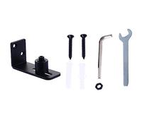 Mikikit Guía de Suelo Metálica Ajustable para Puertas Correderas Interiores Rodillo Soporte para Puerta Tipo Granero Herraje Duradero sin Rayar Suelo Instalación Silenciosa y Resistente