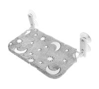 Mikikit Hamaca con Patrón de Estrellas Luminosas Plegable para Ventana de Gato sin Cables, de Felpa Suave para Gatos de Interior