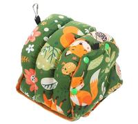 Mikikit Hamaca para Cálida y Colgante Nido de Peluche para Pájaros Casa de Invierno Aislante Cama Suspendida para Jaulas de S Verde Bosque