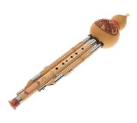 Mikikit Hulusi de Bambú Hecho a Mano Llave C, Instrumento Musical Tradicional para Principiantes Alta Fidelidad Acústica y Apariencia Elegante Estilo Aleatorio