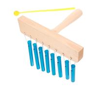 Mikikit Instrumento de Percusión de Carillón de Viento con 8 Notas, Mallete Incluido, Acero Inoxidable y Madera, Tono Agradable, Resistente al Óxido, Adecuado para Acompañamiento en Casa