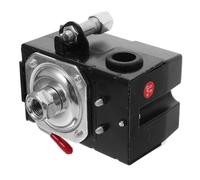 Mikikit interruptor del compresor de aire interruptor de compresor de aire Cambiar para reparar presostato de repuesto suministros de reemplazo Metal Negro