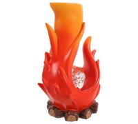Mikikit Jarrón Decorativo de Resina con Arte de Llama Falsa Realista, Estilo Oriental Bohemio, Diseño Novedoso para Mesa de Boda y Decoración de Salón, Accesorio Decorativo Versátil