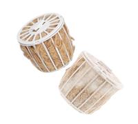Mikikit Juego De 2 Material de Anidación para Canarios y Periquitos, Mezcla de Yute y Algodón Beige, Agradable y Cómodo, Proporciona Calor, Fácil de Reemplazar para Jaulas y Jardines