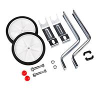 Mikikit Juego de 2 Ruedas Auxiliares de Entrenamiento para Bicicleta Infantil Ruedas de Repuesto Resistentes al Desgaste Color Plateado Accesorio para Equilibrio en Ciclismo