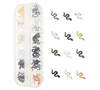 Mikikit Juego de Accesorios para Uñas en Forma de Serpiente 3d, Resina y Metal, Diseño Único y Resistente al Desgaste para Decoración de Uñas DIY