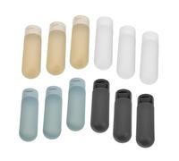 Mikikit Juego de Botellas de Viaje para Líquidos 4 Piezas de 60 Ml Kit Portátil Cilíndrico a Prueba de Fugas para Cuidado Facial Masculino Bolsa Eva para Viajes