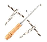 Mikikit Juego de Herramientas para Reparación y Mantenimiento de Trompeta y Trombón Mango de Madera, Accesorio Profesional para Reparador de Abolladuras y Centrado de Instrumentos