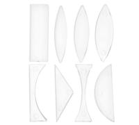 Mikikit Juego de Lentes Ópticas para Física 8 Piezas, Kit de Experimentos Ópticos de Enseñanza, Prisma Óptico, Lentes Convexas y Cóncavas de Acrílico, Equipo Educativo para Ciencias Escolares