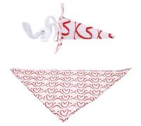 Mikikit Juego de Sombreros y Baberos para Mascotas San Valentín Set de 4 Sombreros y 4 Baberos de Poliéster Talla S Accesorios Decorativos para Perros y Gatos Transpirables y