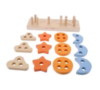 Mikikit Juguete De Entrenamiento para Pájaros y Loro Bloques De Madera De Loro Rompecabezas De Bloques De Madera Rectangular para Jaula Juguete y Periquitos