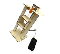 Mikikit Juguete Educativo Elevador de Madera para Niños Pequeños, Modelo DIY de Tamaño Mediano, sin Batería, para Aprendizaje Stem y Proyectos Científicos, Adecuado para Desarrollo