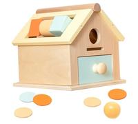 Mikikit Juguete Educativo Montessori para Pequeños de 1 a 3 Años Caja de Bolas de Madera Sensorial Juego de Coordinación Ojo-Mano y Percepción del Color Juguete Cognitivo para