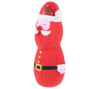Mikikit Juguete Masticable de Látex para Perros Navideño Sonido Diseño Papá Noel y Muñeco de Nieve Color Rojo Adecuado para Cachorros y Mascotas en Navidad