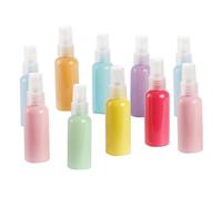 Mikikit Kit de 10 Botellas Spray Recargables de 50ml en Color Macarrón, Hechas de Pet Grueso, Ligeras y Multifuncionales para Actividades al Aire Libre y Perfumes Color Aleatorio