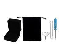 Mikikit Kit de Llenado para Urna de Cenizas Mini Embudo de Acero Inoxidable, Accesorios para Joyas de Cremación, Incluye Destornillador Azul y Plateado, Adecuado para Memoriales