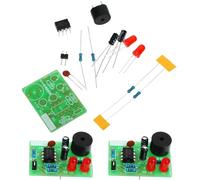 Mikikit Kit de Práctica de Soldadura Electrónica 3 Sets Placa Rf4 Verde para Aprendizaje y Bricolaje, Incluye Todos los Componentes para Circuito Flash y Soldadura DIY
