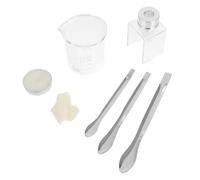 Mikikit Kit para Hacer Brillo de Labios Moldes de Silicona, Vasos Medidores y Cera, 8 Piezas para Reparación de Lápiz Labial en Casa, Apto para Aficionados y Uso Personal