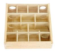 Mikikit Laberinto de Madera para Hámster Doméstico, Juguete de Desarrollo Intelectual Que Mantiene Ágil y Saludable al Ratón, Color Caqui Adecuado para Pequeños Roedores