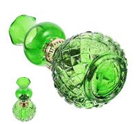 Mikikit Lámpara de Queroseno Vintage de Cristal Verde Quemador de Mecha Resistente al Viento Lámpara de Aceite Portátil para Interior y Exterior Decoración Retro para Camping y Hogar