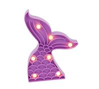 Mikikit Lámpara LED de de Sirena Grande Luz Decorativa de Mesita para Dormitorio Juvenil Iluminación Color Sin Pilas para Fiesta de Cumpleaños