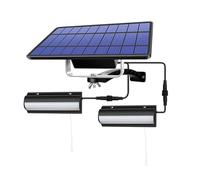 Mikikit Lámpara Solar de Pared para Exterior Luz LED Blanca Fría Diseño de Cuerda de Tracción Resistente al Agua Juego de 2 Unidades para Jardín y Patio Iluminación y Recarga Solar