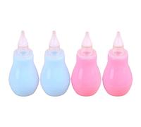 Mikikit Limpiador Nasal para Bebés Succión de Moco, 4 Piezas, Boquilla de Silicona, Colores Rosa y Azul, para Aliviar Congestión Nasal y Facilitar Respiración y Sueño