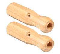 Mikikit Manijas para Mesa de Futbolín de Madera Maciza, Diseño Octogonal Antideslizante, Color Madera Natural, 2 Piezas, Accesorios para Juegos de Futbolín en Sala de Juegos