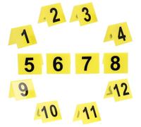 Mikikit Marcadores Numéricos Acrílicos Forma V 12 Piezas 1-12 para Escenas de Crimen Juegos de Detectives y Fiestas de Halloween Accesorios para Pistas y Decoración de Eventos