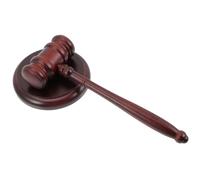 Mikikit Martillo de Juez de Madera con Base Diseño y Portátil Sonido Claro para Adecuado para Jueces Abogados y Subastadores Herramienta Práctica para Tribunales Legales