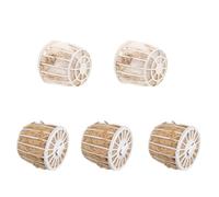 Mikikit Material para Nidos de Pájaros 5 Piezas, Mezcla de Yute y Algodón, Cojín para Nido de Pinzones, Periquitos y Canarios, Sustrato de Cama Suelto Natural para Jaulas y