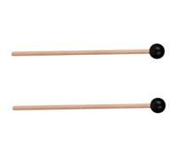 Mikikit Mazos de Percusión Etéreos de Madera y Goma 2 Piezas Tamaño Pequeño para Xilófono y Marimba, Baquetas de Lengua Profesionales para Uso en Conciertos, Práctica y Estilo Aleatorio