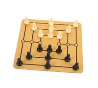 Mikikit Mesa Nine Mens Morris para Adultos Tablero Portátil de Material Tipo Mouse Pad Set Completo para y Diversión Familiar Reuniones