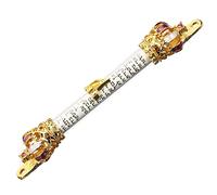 Mikikit Mezuzah Metálica Religiosa con Grabado Decorativo para Puerta Lateral y Hogar Regalo Significativo para Hanukkah Protección y Bendición para Casa Diseño Intrincado Púrpura